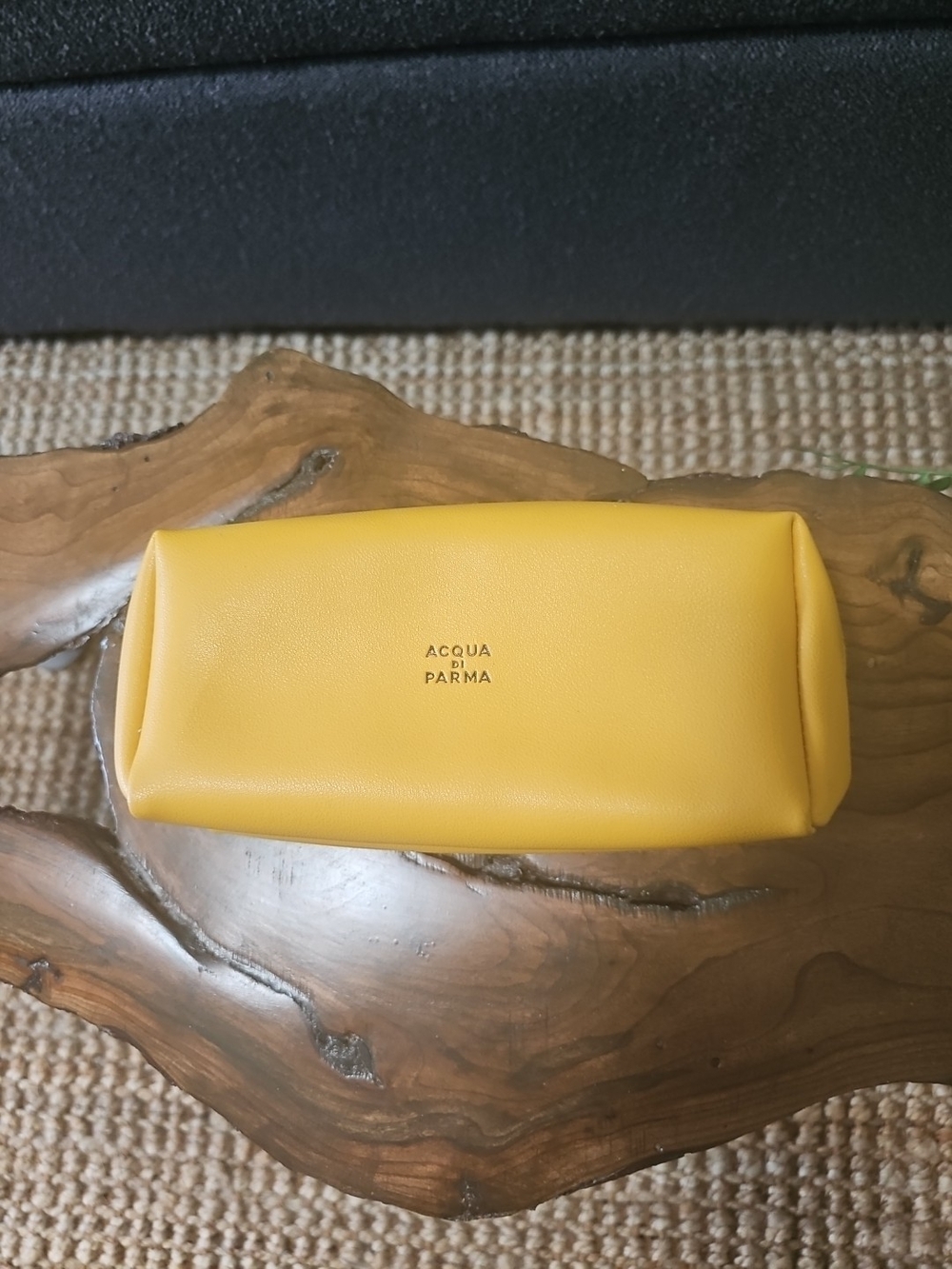 Acqua Di Parma Yellow Travel Pouch with Air Canada Label